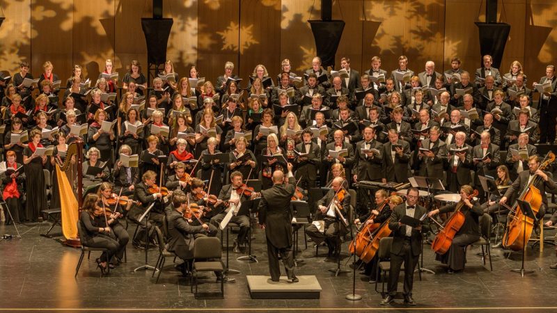 The Blacksburg Master Chorale performs Handel's "Messiah" on the Moss Arts Center stage.